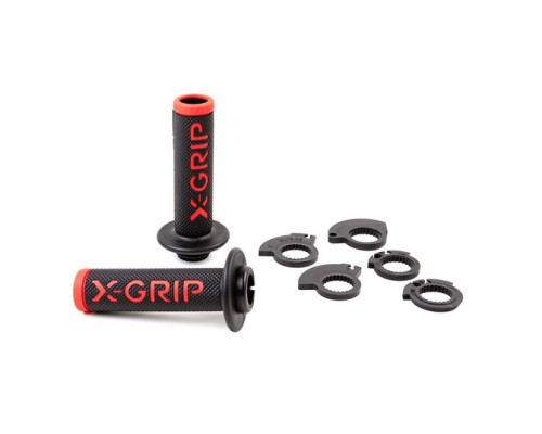 X-grip braaaap ручки lock-on-grip (з адаптерами rolgaze) червоний відкритий кінець (з отвором) червоний