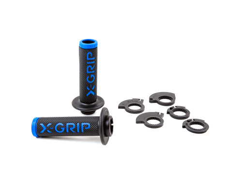 X-grip promotion braaaap ручки lock-on-grip (з адаптерами rolgaz) синій відкритий кінець (з отвором) колір синій