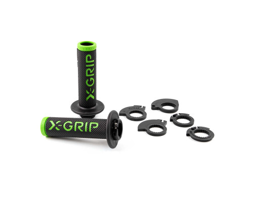 X-grip promotion braaaap ручки lock-on-grip (з адаптерами rolgaz) зелений відкритий кінець (з отвором) зелений колір