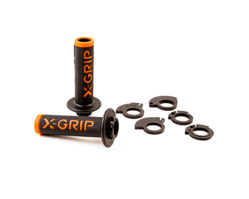 X-grip promotion braaaap ручки lock-on-grip (з адаптерами rolgaz) помаранчевий відкритий кінець (з отвором) колір помаранчевий