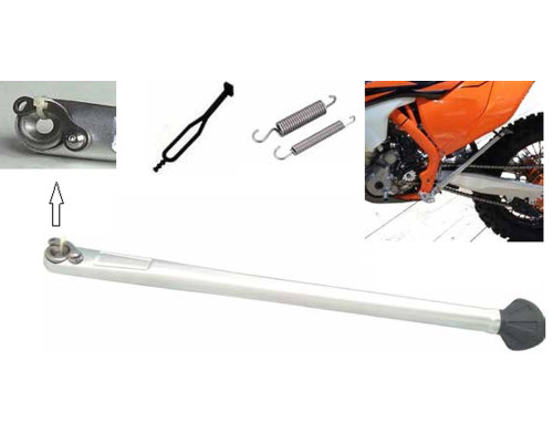 Бокова підніжка buzzetti ktm exc 200/250/300 '08-'16, excf 250/350/450/500/505/530 '08-'16, срібляста (алюміній) (oem: 78003023044)