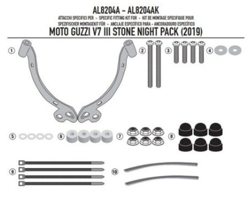 Kappa кріплення на сидіння 100albk, 140ak, 140sk moto guzzi v7 iii stone night pack (19)