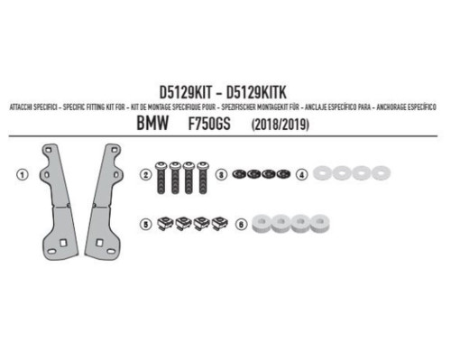 Кріплення на скло kappa kd5127s, kd5127st та kaf5127 bmw f 750gs (18)