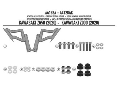 Кріплення лобового скла kappa 1176ak kawasaki z 900 (20)