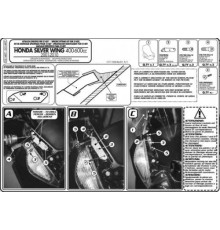 Кріплення лобового скла kappa 214dt HONDA silverwing 400-600ccm (01-10)