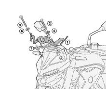 Кріплення лобового скла kappa 4128sk YAMAHA mt-03 321 (20)