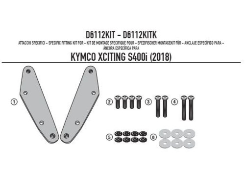 Kappa кріплення лобового скла kd6104st kymco xciting s400i (18)