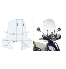 Kappa kymco like 125 (17-18) скло 49,5 x 65,5 см - потрібне кріплення a6109ak