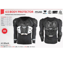 Leatt body protector 4.5 чорний колір чорний розмір s/m (160-172 см)