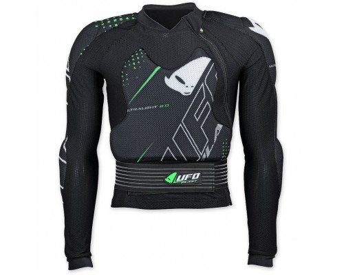UFO chest guard ultralight 2.0 bodyguard колір чорний/білий/flow-зелений розмір xxl (ce рівень 2)