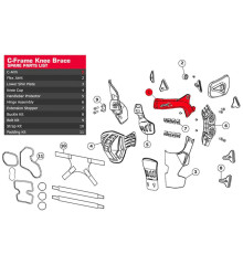 Leatt верхня рама для c-frame carbon brace (стара модель) та pro carbon left розмір s/ml/xl (запчастини)