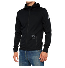 100 PROCENT tech zip hoodie black - куртка softshell з капюшоном модель viceroy чорний колір чорний розмір m