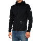 100 PROCENT tech zip hoodie black - куртка softshell з капюшоном модель viceroy чорний колір чорний розмір m