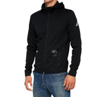 100 PROCENT tech zip hoodie black - куртка softshell з капюшоном модель viceroy чорний колір чорний розмір m