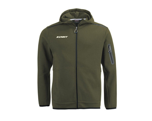 Світшот з капюшоном kenny racing core kaki колір зелений розмір m