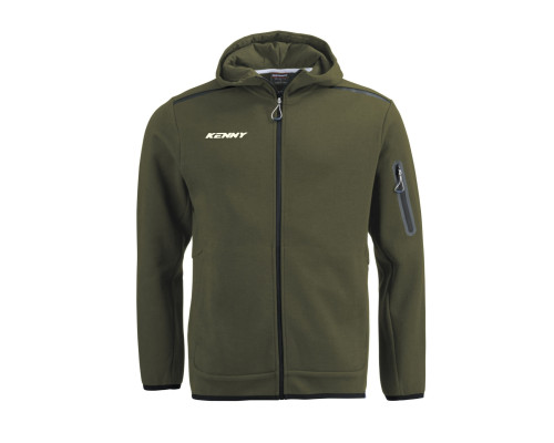 Світшот з капюшоном kenny racing core kaki колір зелений розмір s