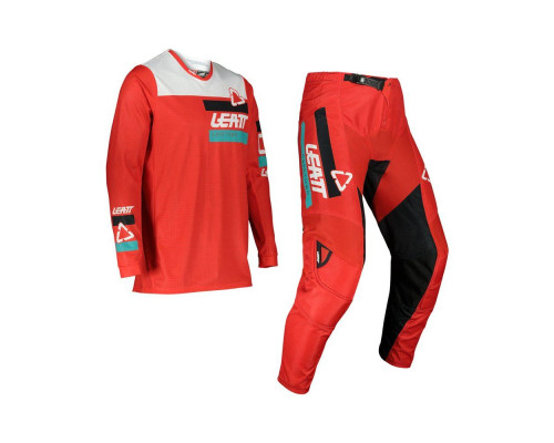 Комплект leatt (2022) (комплект) сорочка + штани moto ride kit 3.5 червоний колір червоний/чорний розмір xxl