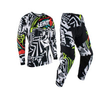 Комплект leatt (2023) (комплект) сорочка + штани moto ride kit 3.5 зебра колір білий/чорний/червоний розмір xl