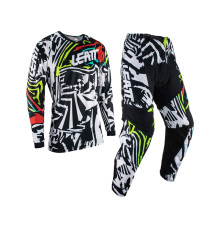 Комплект leatt (2023) (комплект) сорочка + штани moto ride kit 3.5 зебра колір білий/чорний/червоний розмір xxl