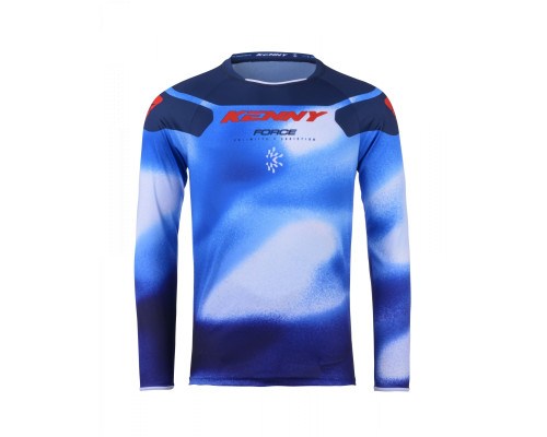 Футболка kenny racing cross/enduro модель force fog blue колір blue/red розмір l