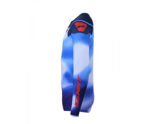 Футболка kenny racing cross/enduro модель force fog blue колір blue/red розмір m