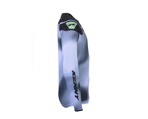 Футболка kenny racing crossс/enduro модель force fog neon green колір чорний/сірий розмір s