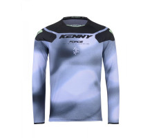 Футболка kenny racing cross/enduro модель force fog neon green колір чорний/сірий розмір xxxl