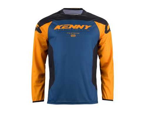 Футболка kenny racing cross/enduro модель force petrol колір синій/помаранчевий/чорний розмір m