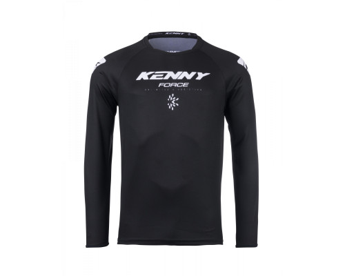 Футболка kenny racing cross/enduro модель force суdotний чорний колір чорний/білий розмір m