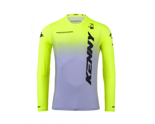Футболка kenny racing cross/enduro модель performance gradient grey/neon жовтий color grey/жовтий fluo/black розмір xxl