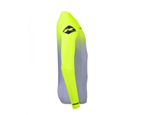 Футболка kenny racing cross/enduro модель performance gradient grey/neon жовтий color grey/жовтий fluo/black розмір xxl