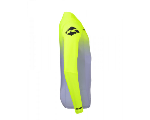 Футболка kenny racing cross/enduro модель performance gradient grey/neon жовтий color grey/жовтий fluo/black розмір xxxl