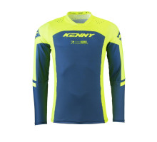 Футболка kenny racing модель cross/enduro перformaція суdotний неон жовтий колір синій/жовтий flow розмір xxl