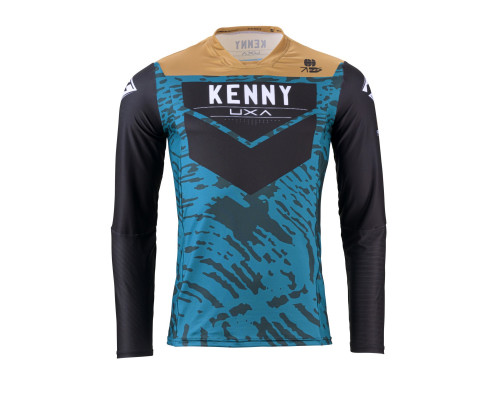 Футболка kenny racing модель cross/enduro performance stone blue колір синій/сірий/чорний розмір l