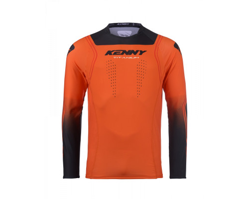 Футболка kenny racing cross/enduro модель titanium orange колір orange/black розмір m