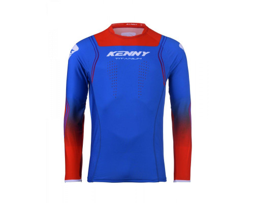 Футболка kenny racing cross/enduro модель titanium patriot колір синій/червоний розмір xxl