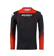 Футболка kenny racing cross/enduro модель titanium red колір чорний/червоний розмір l
