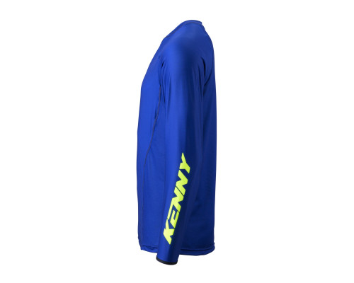Футболка kenny racing cross/enduro модель титановий суdotний темно-синій кольор синій/жовтий fluo розмір m