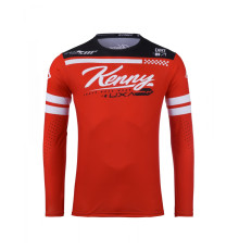 Футболка kenny racing модель cross/enduro track dirt red колір червоний/білий/чорний розмір l
