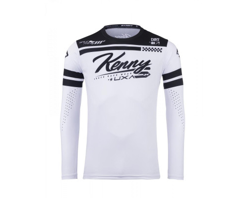 Футболка kenny racing модель cross/enduro трек дирт білий колір білий/чорний розмір xxxl
