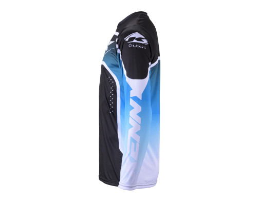 Футболка kenny racing модель cross/enduro трек фокус чорний/білий колір чорний/білий/синій розмір s
