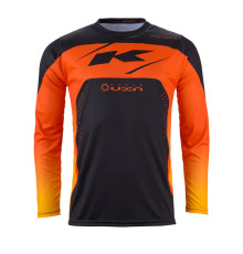 Футболка kenny racing модель cross/enduro трек дитяча/юніор neon grey/orange колір чорний/сірий/помаранчевий розмір xxxxs