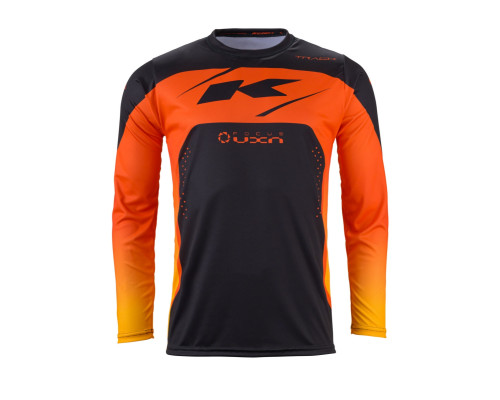 Футболка kenny racing модель cross/enduro трек дитяча/юніор neon grey/orange колір чорний/сірий/помаранчевий розмір xxxxs