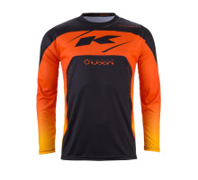 Футболка kenny racing модель cross/enduro трек дитяча/юніор neon grey/orange колір чорний/сірий/помаранчевий розмір xxxxs