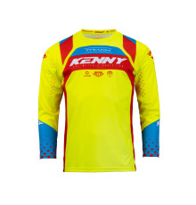 Футболка kenny racing модель cross/enduro трек дитяча/юніор неон жовтий/червоний колір червоний/жовтий/білий розмір xxxs
