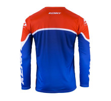 Футболка kenny racing cross/enduro track patriot 24 колір червоний/синій/білий розмір s