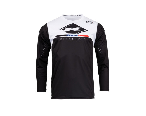 Футболка kenny racing модель cross/enduro трек raw чорний колір чорний/білий розмір s