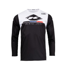 Футболка kenny racing cross/enduro track raw black кольор чорно-білий розмір xl