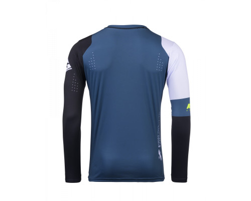 Футболка kenny racing cross/enduro модель track zoom petrol колір синій/жовтий/білий/чорний розмір xl