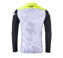 Kenny racing футболка для crossу/enduro performance stone white колір сірий/чорний/жовтий розмір xl